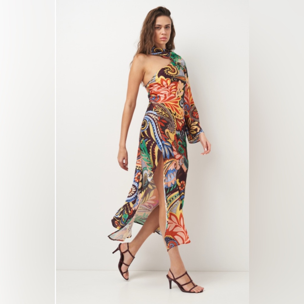 Zara Vibrant One-Shoulder Dress